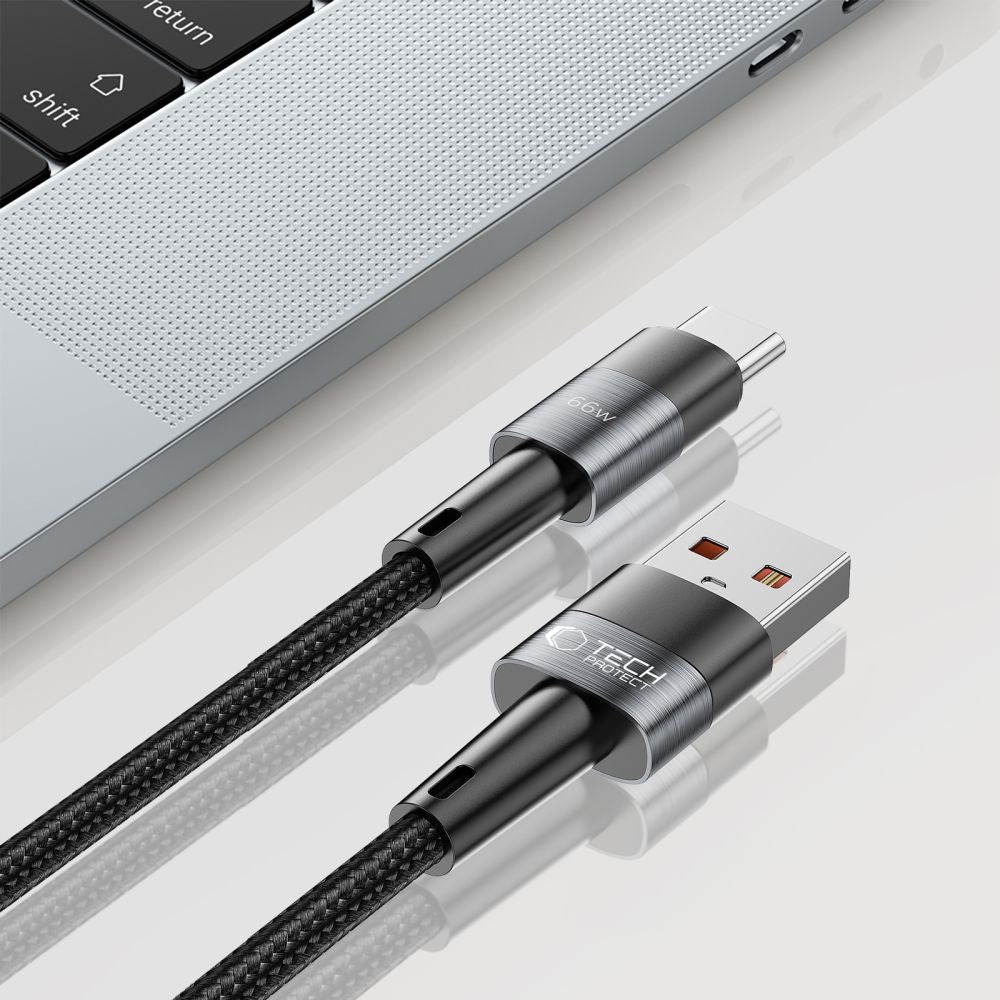 Tech Protect Ultraboost Type C Kabel 66 W/6 A 100 Cm Grå