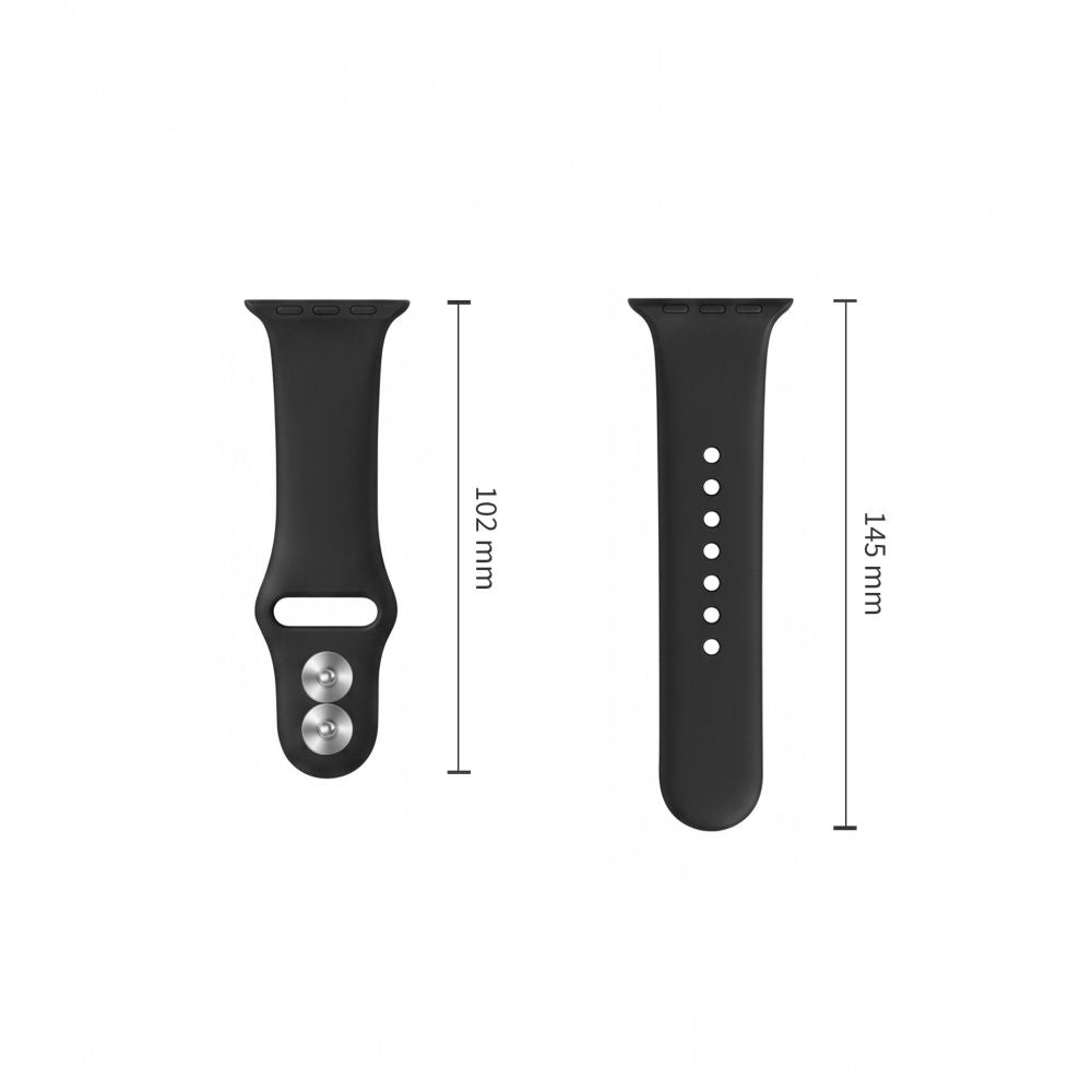 Tech Protect Silikone Apple Watch 8 / 9 / 10 / 11 / 12 / Se / Ultra (44 / 45 / 46 / 49 Mm) Sort