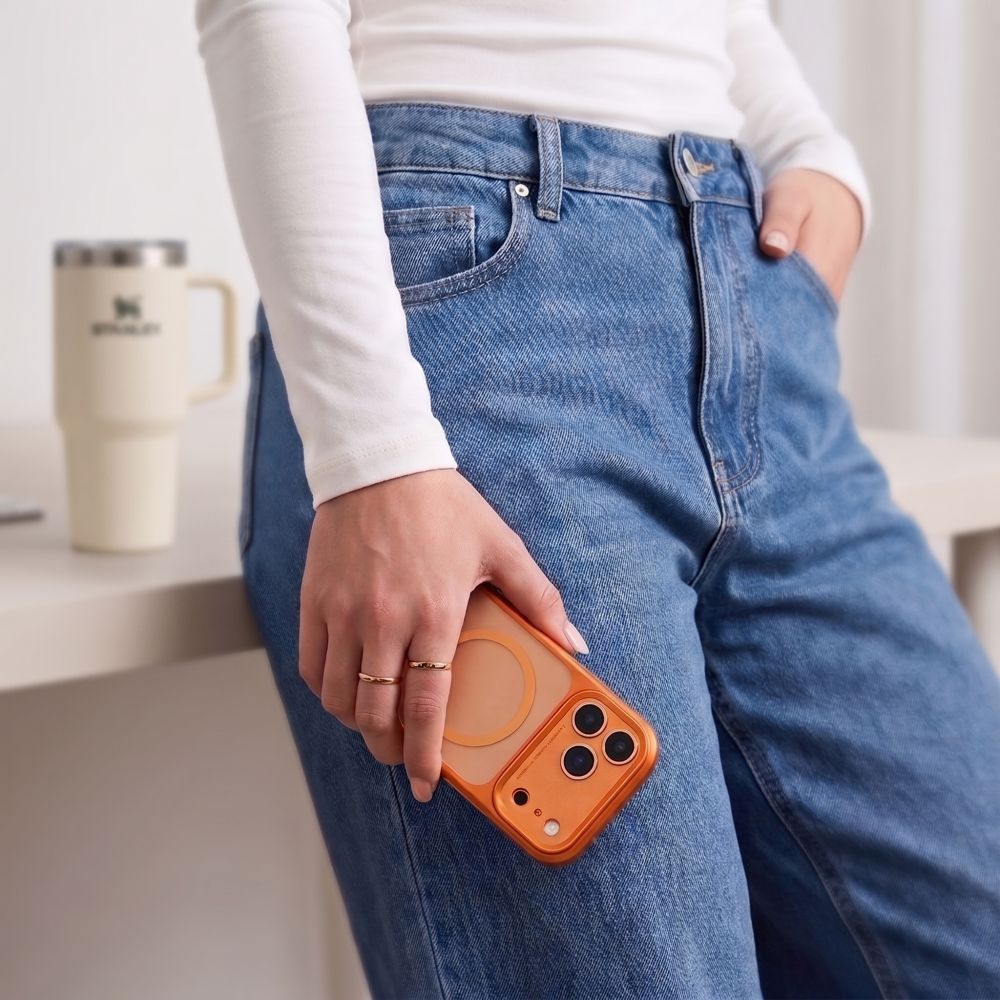 Tech Protect Magprime Magsafe Cc Iphone 17 Pro / 18 Pro Mat Cosmic Orange