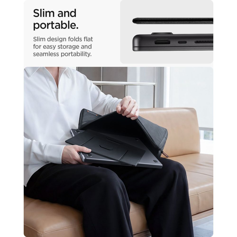 Spigen Ld201 S8 Slimfold Bærbare Og Tablet Stativ Space Grå
