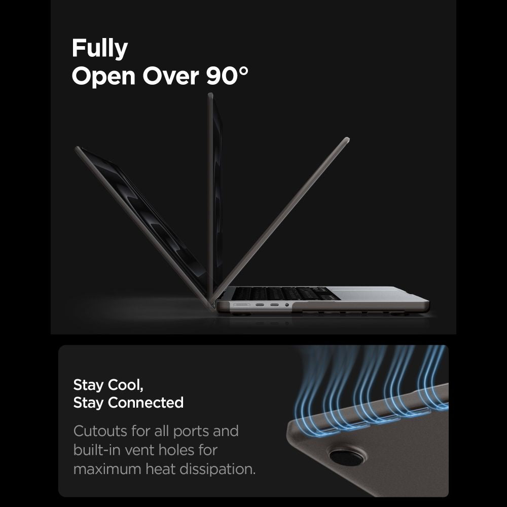 Spigen Airskin Macbook Pro 16 M1 M5 / M5 Pro / M5 Pro Max 2021 2026 Frost Sort