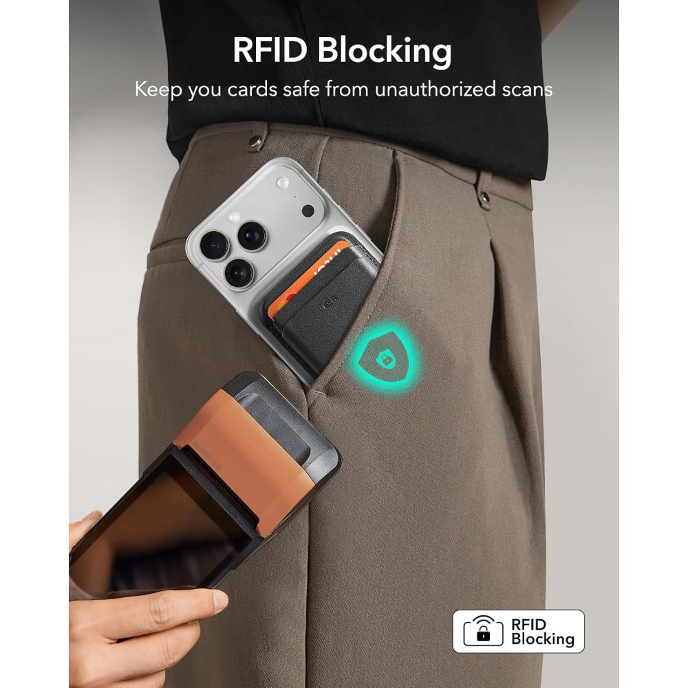 Esr Classic Rfid Magnetisk Tegnebog Magsafe Midnight Sort