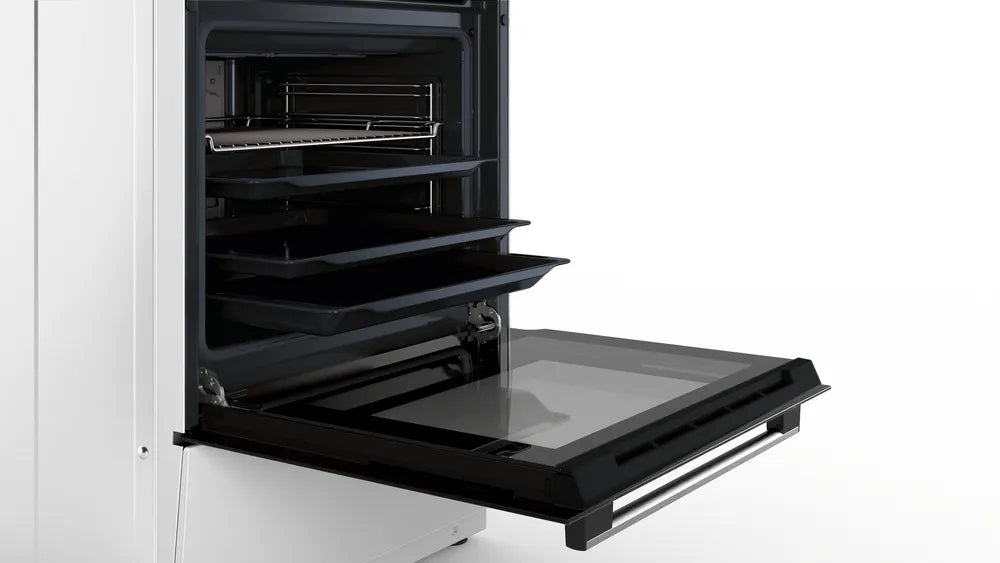 Bosch Serie 2 HLL09A020U komfur og ovn Fritstående komfur Elektrisk Keramisk Hvid