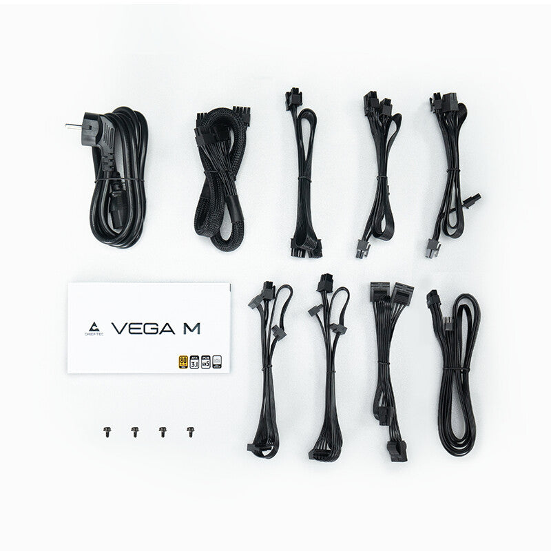 Chieftec Vega PPG-850-C enhed til strømforsyning 850 W 20+4 pin ATX ATX Sort