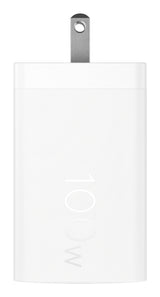 ASUS 100W USB-C GaN Charger Universel Hvid Vekselstrøm Hurtig opladning Indendørs