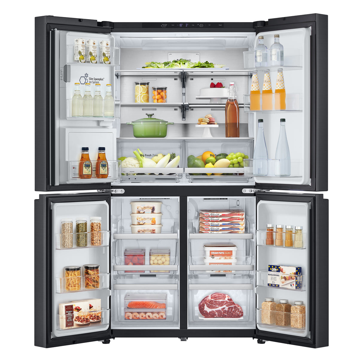 LG GML960EVBE side-by-side køle-fryseskab Fritstående 641 L Sort