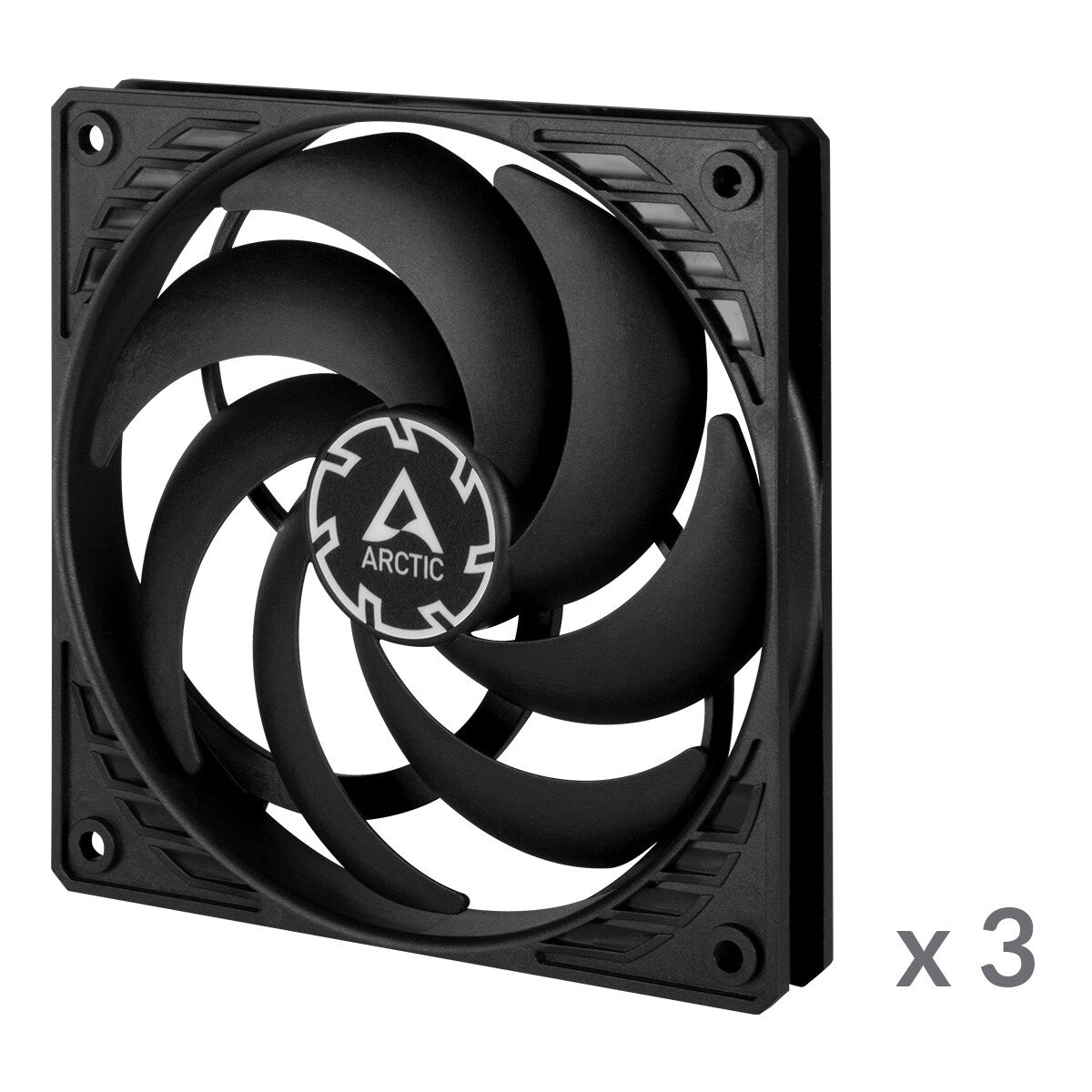 ARCTIC P12 Slim PWM PST Fan 3-pack Sort 120 mm