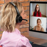 Lindy L118 Headset Trådløs Kontor/Callcenter USB Type-C Bluetooth Opladningsstativ Sort