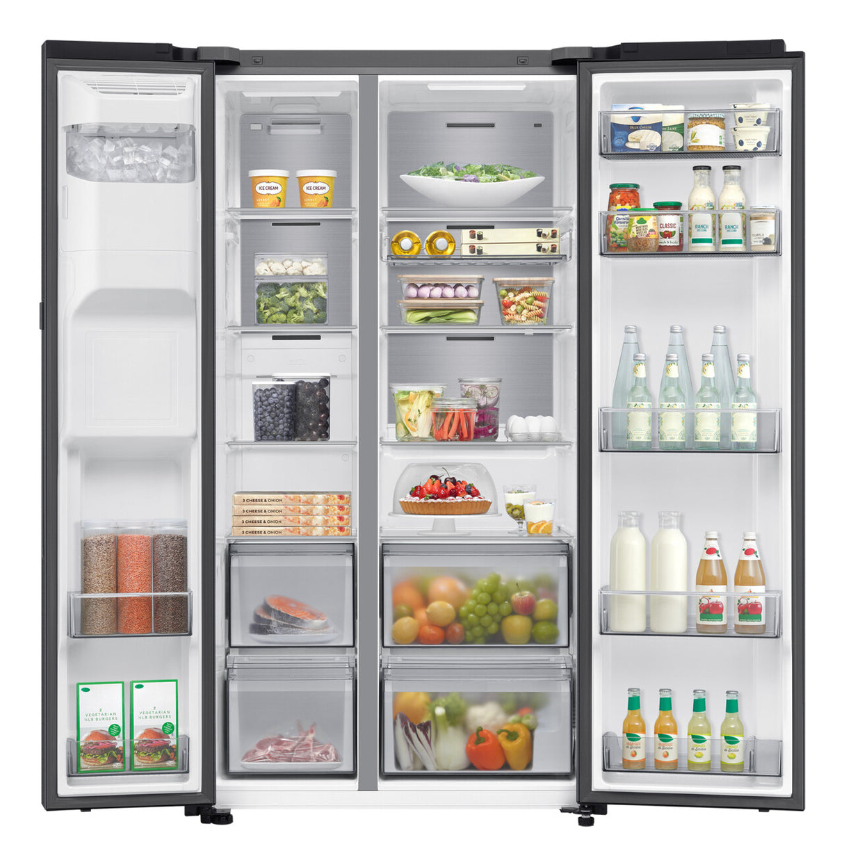 Samsung RS80F64KEF side-by-side køle-fryseskab Fritstående 640 L Sort