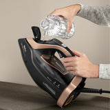 Tefal Ultimate Power Pro FV9E50 Tør & dampstrygejern Durilium AirGlide Autoclean soleplate 3200 W Sort, Kobberfarve