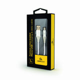 Gembird CC-USB2B-AMMBM-1M-BW2 USB-kabel USB 2.0 Micro-USB B USB A 0,48 Gbit/sek. Sølv, Hvid
