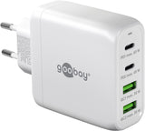 Goobay 4-ports USB GaN Oplader 65W PD Hvid