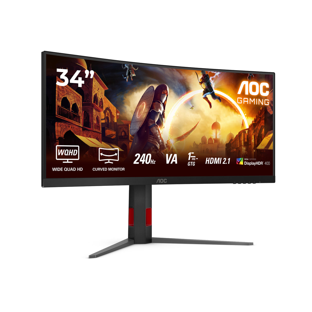 AOC Gaming CU34G4Z 34 Fast VA 3440 x 1440 (UltraWide) HDMI DisplayPort 240Hz