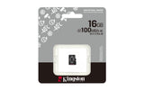 Kingston Technology 16GB microSDHC Industrial C10 A1 pSLC kort enkeltpakke uden adapter