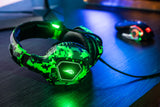 SureFire Skirmish Headset Ledningsført Spil USB Type-A Sort, Camouflage, Grøn