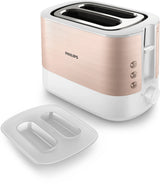 Philips Viva Collection HD2638/11 brødrister 7 2 skive(r) 950 W Roseguld, Hvid