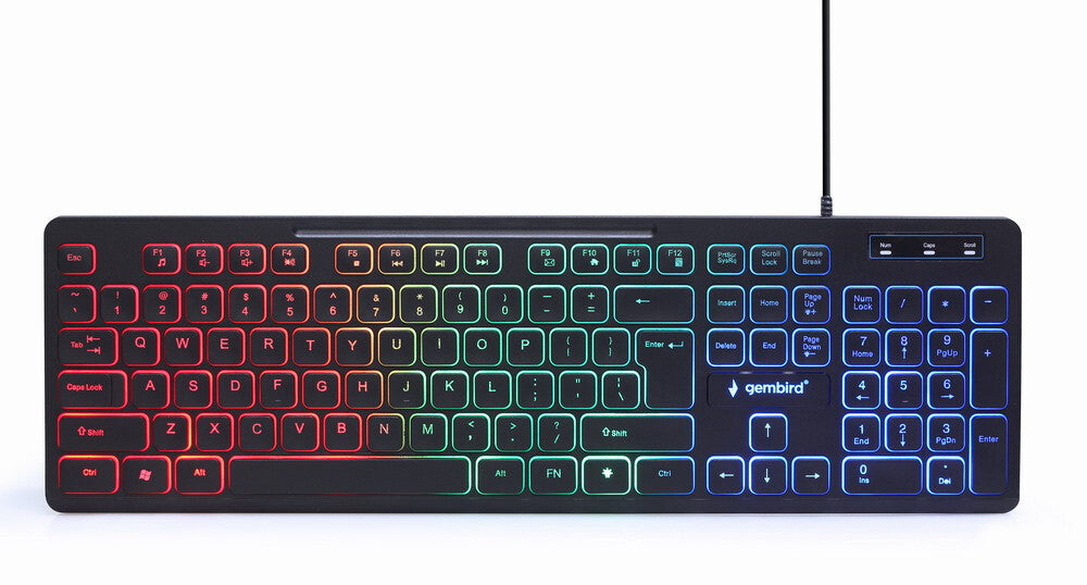 Gembird KBS-UML-01 tastatur Mus inkluderet Hjem USB QWERTY US engelsk Sort