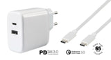 Vivanco Super Fast Dual Charger Set Universel Hvid Vekselstrøm Indendørs
