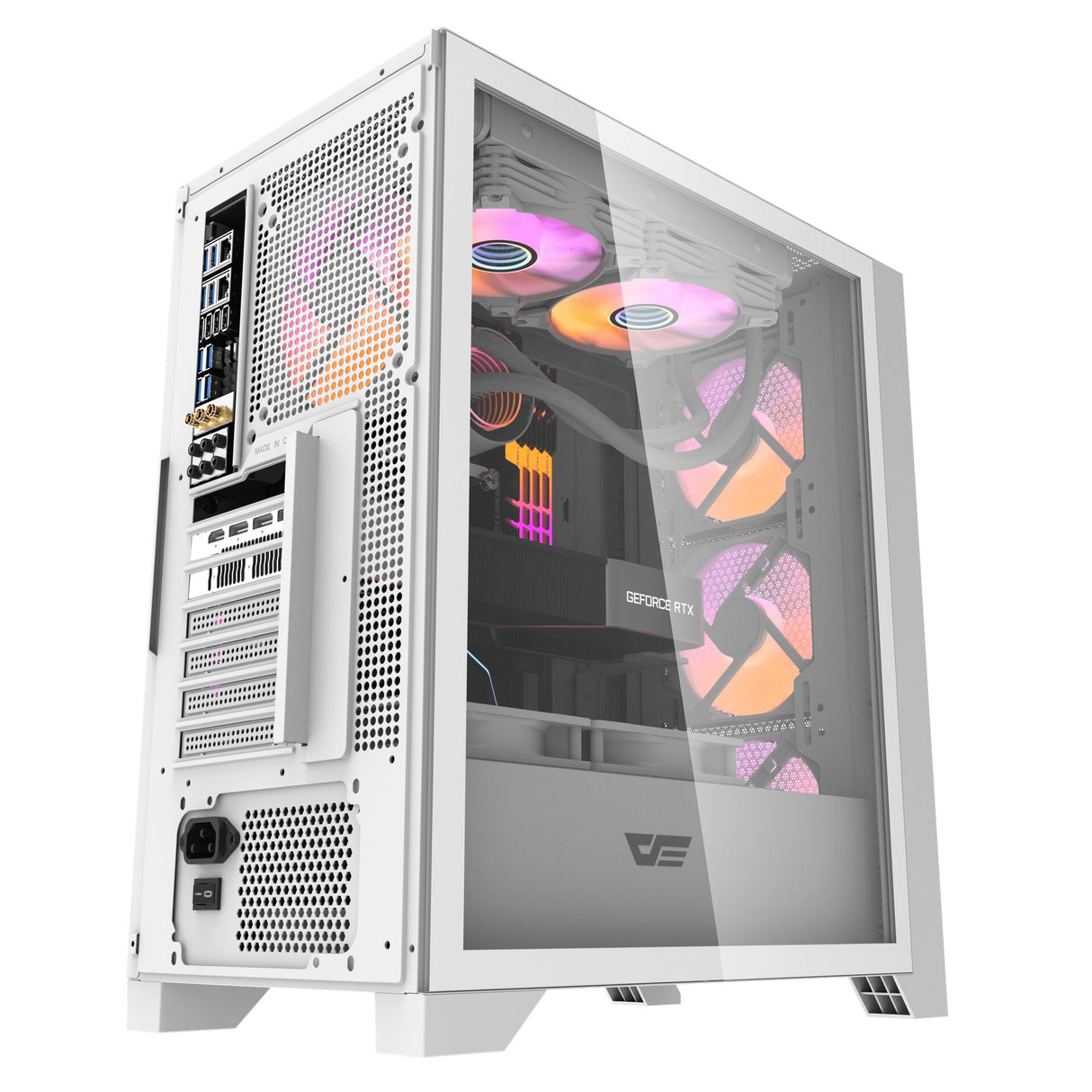 darkFlash DRX70 Mesh Midi Tower Hvid