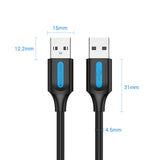 Vention COJBH USB-kabel USB 2.0 2 m USB A 0,48 Gbit/sek. Sort