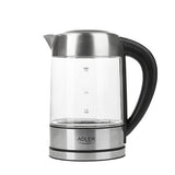Adler AD 1247 NEW elkedel 1,7 L 2200 W Hasselnød, Rustfrit stål, Transparent
