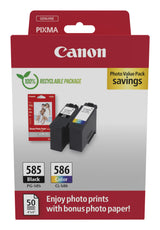 Canon PG-585/CL-586 PVP blækpatron 2 stk Original Sort, Blå, Magenta, Gul