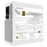GIGABYTE UD1000GM PG5 V2 ICE enhed til strømforsyning 1000 W 20+4 pin ATX ATX Hvid