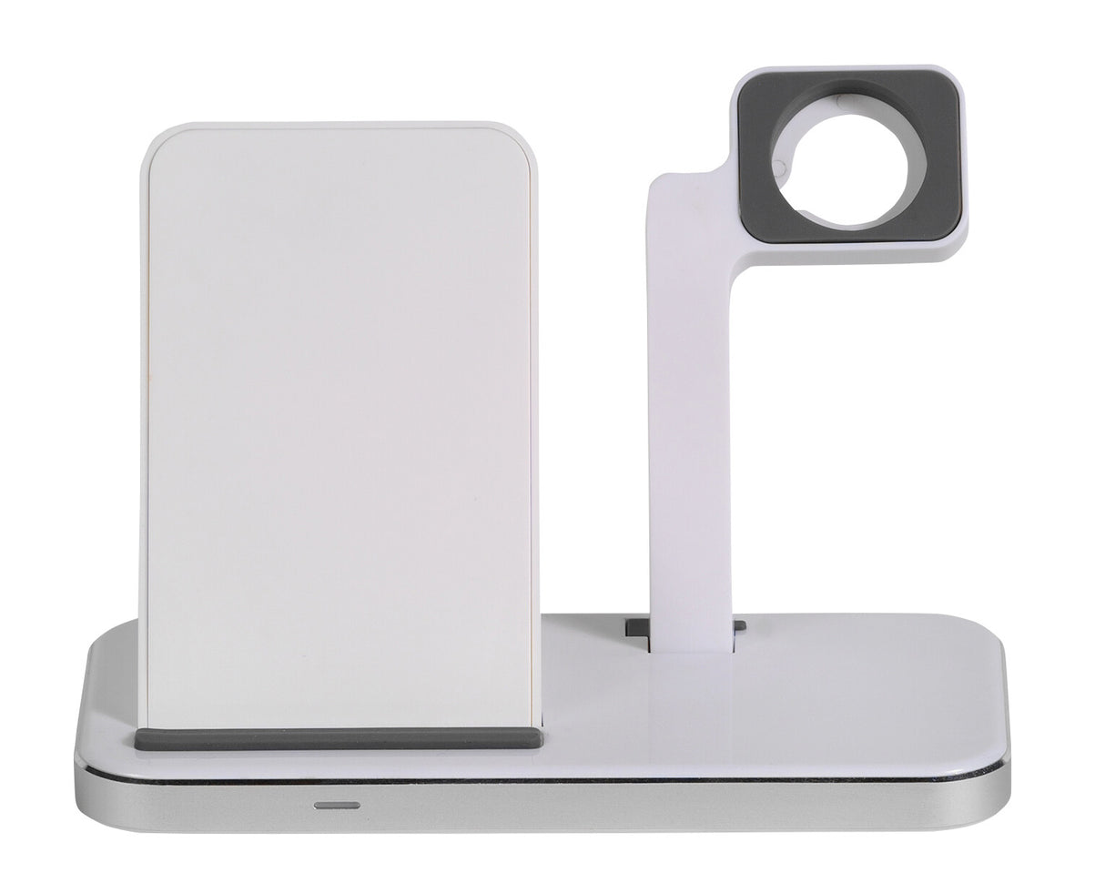 Vivanco 2 in 1 Wireless Fast Charger Smartphone, SmartWatch Hvid USB Hurtig opladning Indendørs
