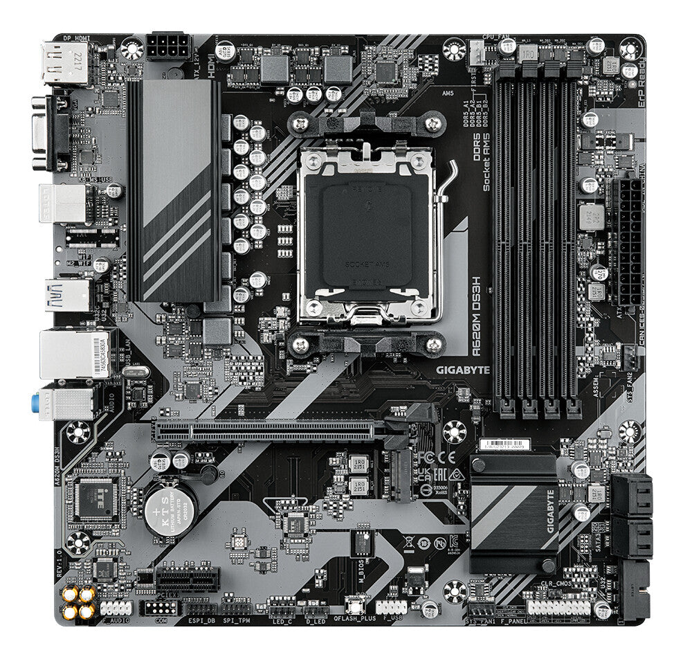 GIGABYTE A620M DS3H bundkort AMD A620 Sokkel AM5 micro ATX