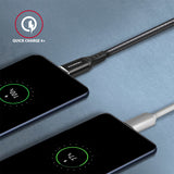 Axagon Data and charging USB 2.0 cable 1.5 m long. PD 60W, 3A. Black braided. USB-kabel 1,5 m USB C 0,48 Gbit/sek. Sort