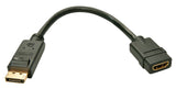 Lindy 41005 videokabel adapter 0,15 m DisplayPort HDMI Sort