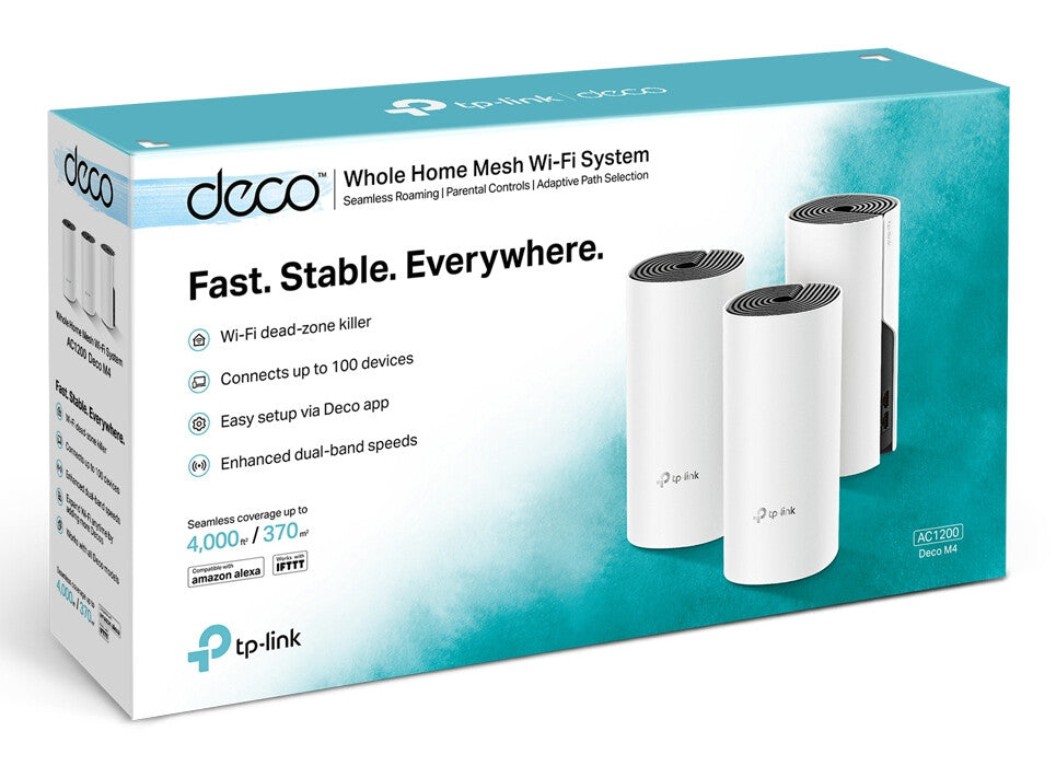 TP-Link Deco M4(3-pack) Dual-band (2,4 GHz / 5 GHz) Wi-Fi 5 (802.11ac) Hvid 2 Intern