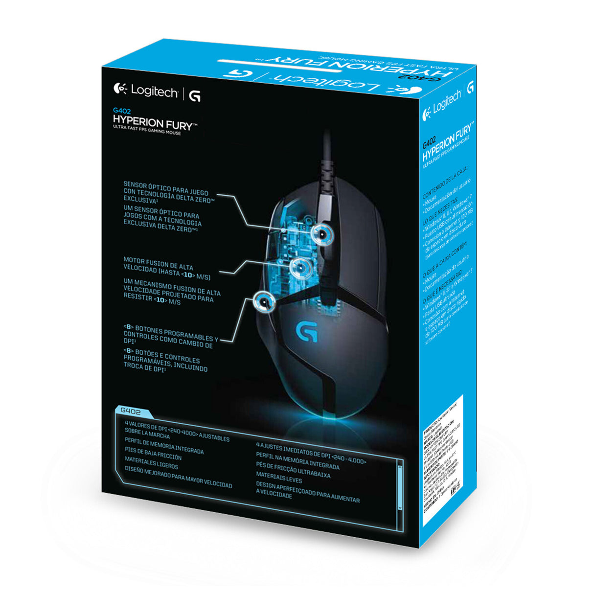 Logitech G Hyperion Fury mus Spil Højre hånd USB Type-A 4000 dpi
