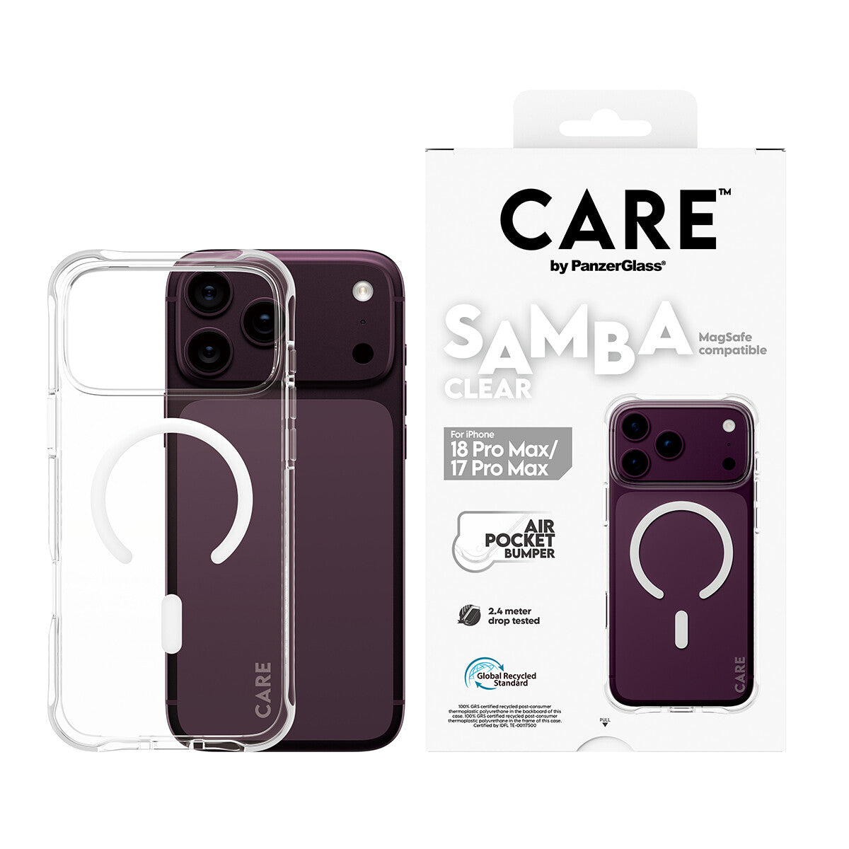 CARE by PanzerGlass Samba Beskyttelsescover Termoplastisk polyuretan (TPU) Apple iPhone 17 Pro Max, 18 Pro Max