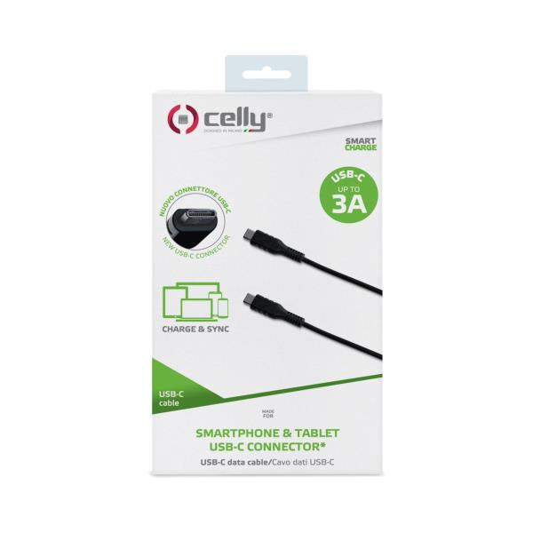 Celly USB-C to USB-C Cable 60W Black (1M)