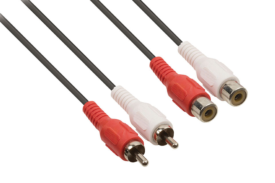 2XPHONOSTIK-HAN/2XPHONOSTIK-HUN G 2,5M SORT STEREO