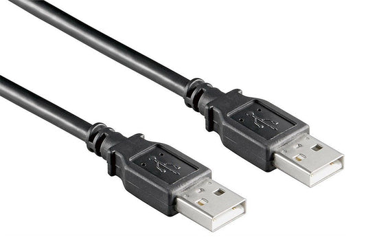 USB-A TILSLUTNINGSKABEL, 2.0, SORT, 1,8M