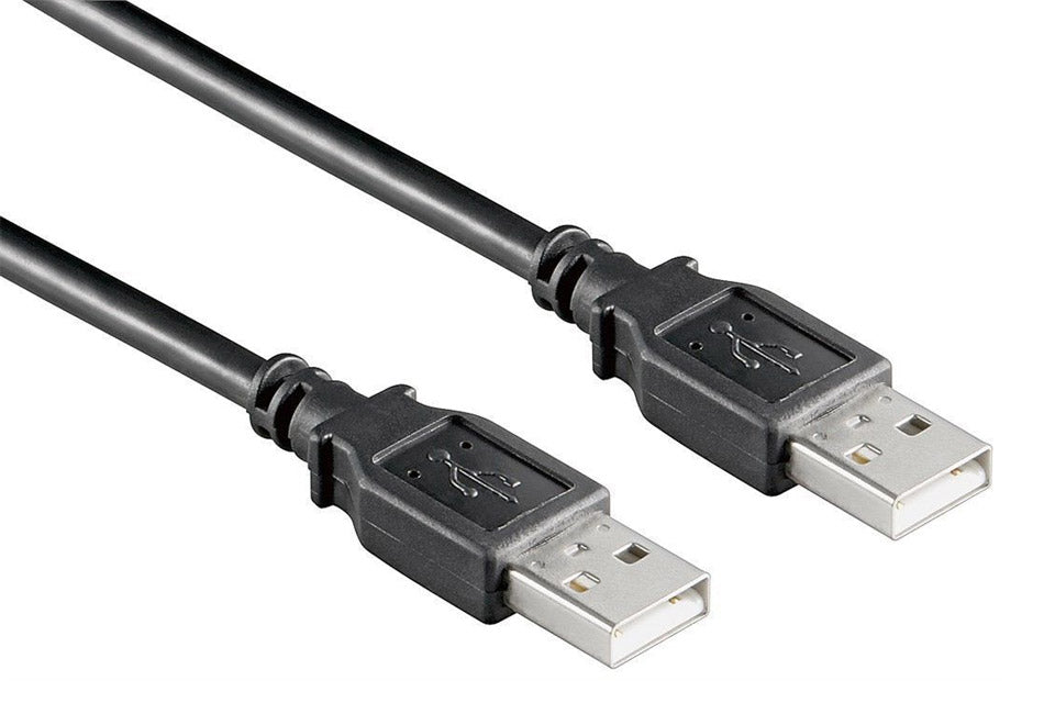 USB-A TILSLUTNINGSKABEL, 2.0, SORT, 3M