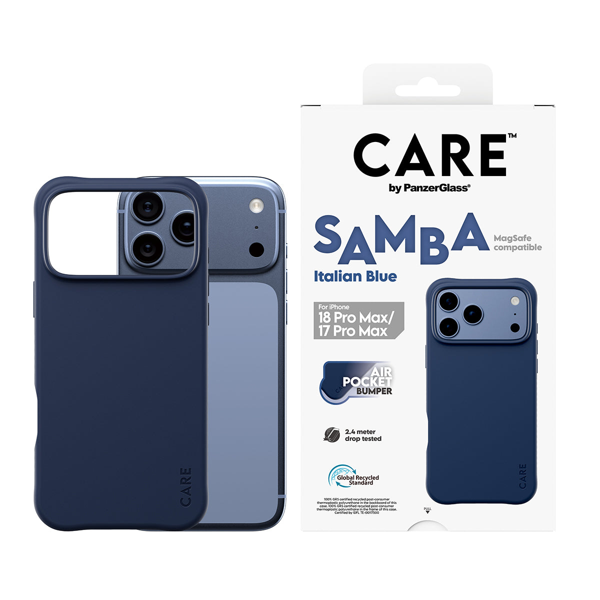 CARE by PanzerGlass Fashionable Case Samba Blue w. MagSafe Apple iPhone 18 Pro Max