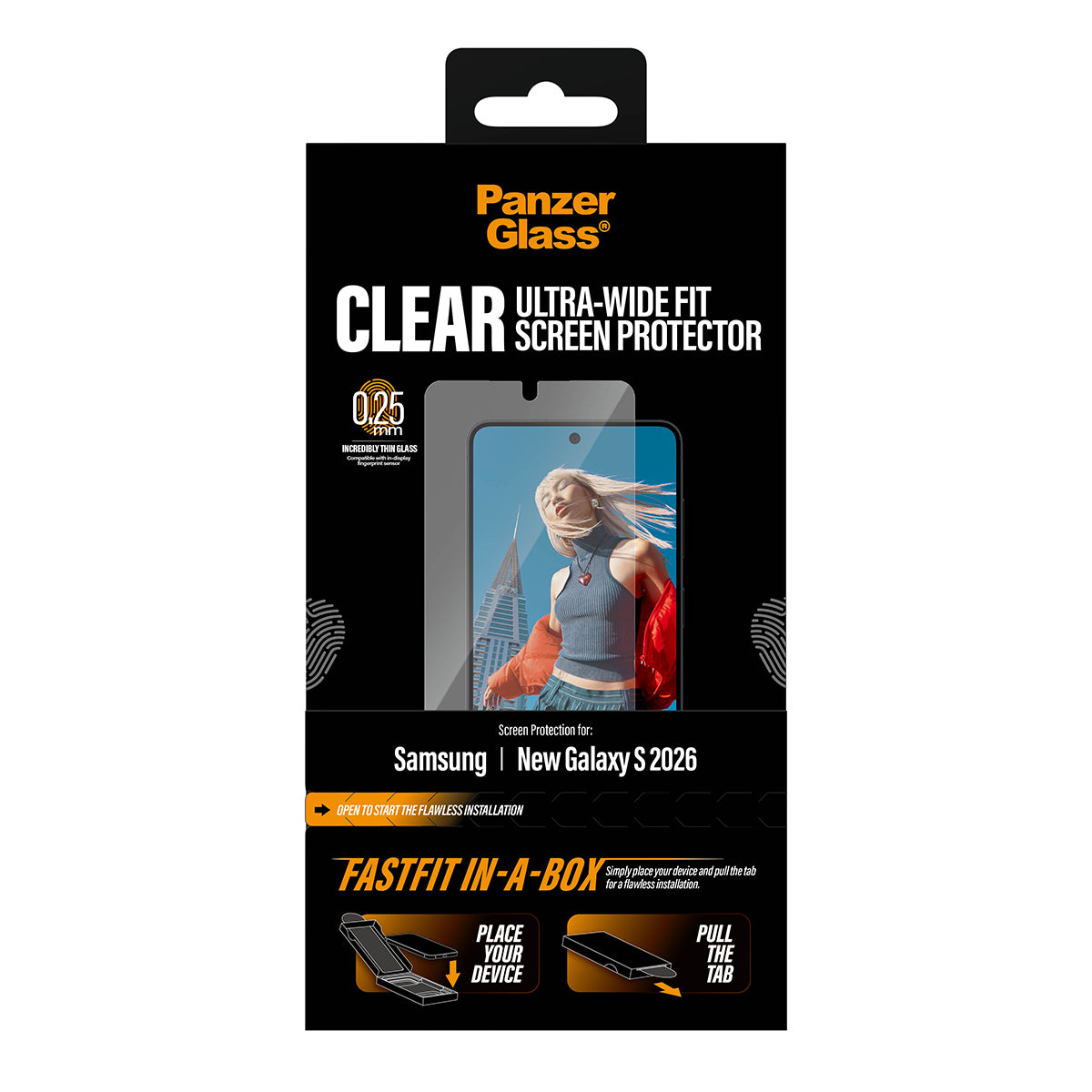 PanzerGlass Screen Protector Samsung Galaxy S26 | Ultra-Wide Fit w. FASTFIT IN-A-BOX