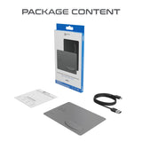 prio Hurtig trådløs opladningsmusemåtte 15W (USB C) grå