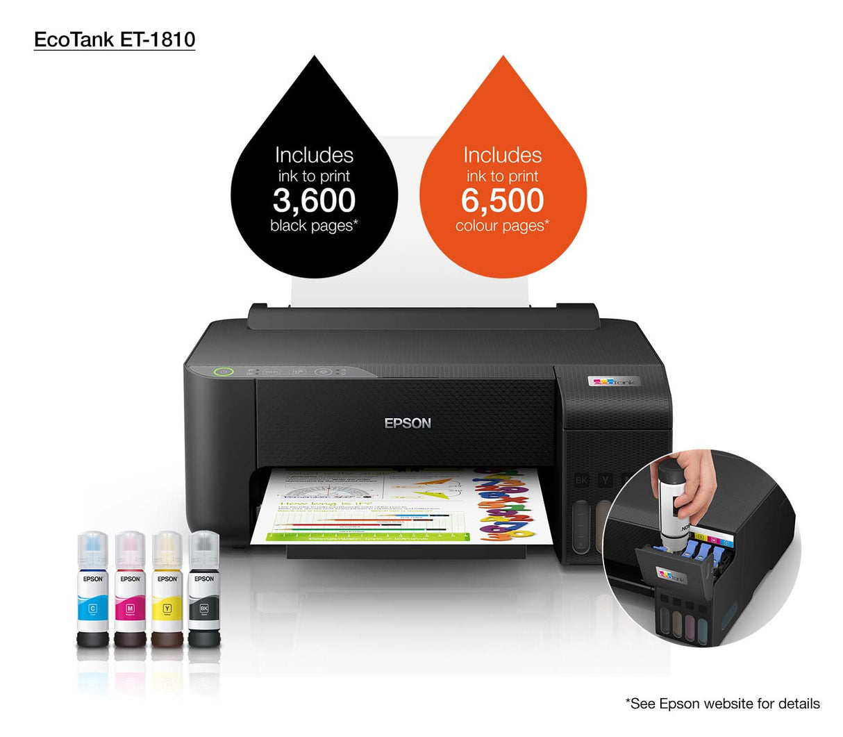 Epson EcoTank ET-1810 - Farve - Blæk