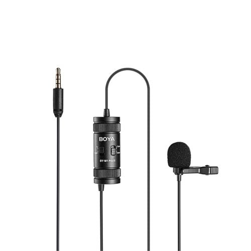 BOYA Mikrofon Kablet BY-M1 Pro II Omnidirectional, Live overvågning (3,5 mm stik) sort EU