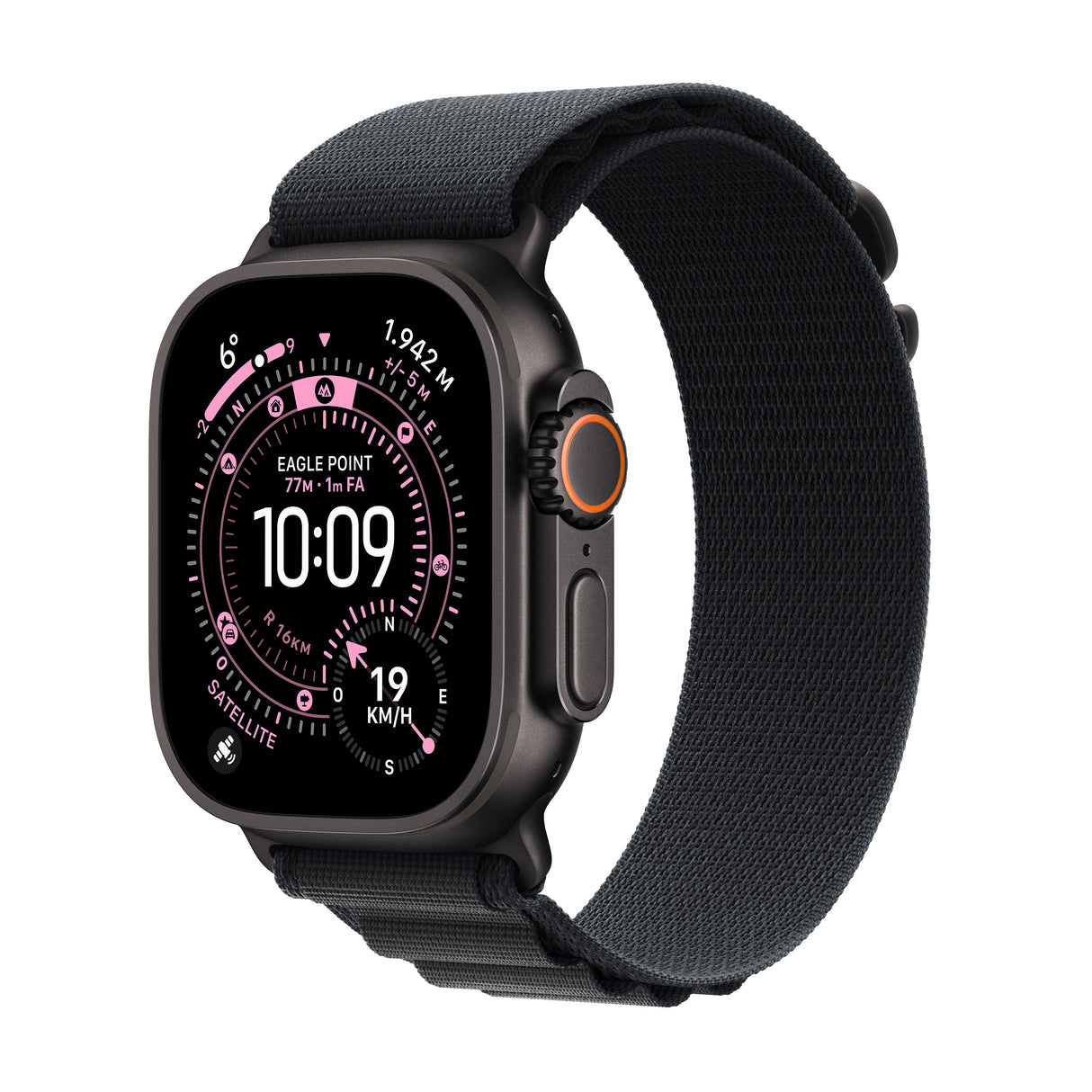 *Apple Watch Ultra 3 GPS + Cellular 49mm Black Titanium Case with Black Alpine Loop - Medium
