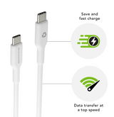 Dbramante Re-charge  Cable - USB-C to USB-C - White (1m)
