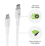 Dbramante Re-charge - Cable - USB-C to Lightning - White (1m)