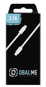OBAL:ME Fast Charge USB-C/USB-C Cable 1m - White