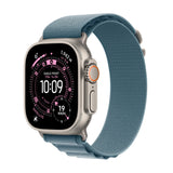 *Apple Watch Ultra 3 GPS + Cellular 49mm Natural Titanium Case with Light Blue Alpine Loop - Large