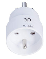 E-LINE Adapter fra DK m/j til Schuko hvid