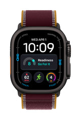 *Apple Watch Ultra 4 GPS + Cellular 49mm Black Titanium Case with Burgundy Trail Loop - M/L